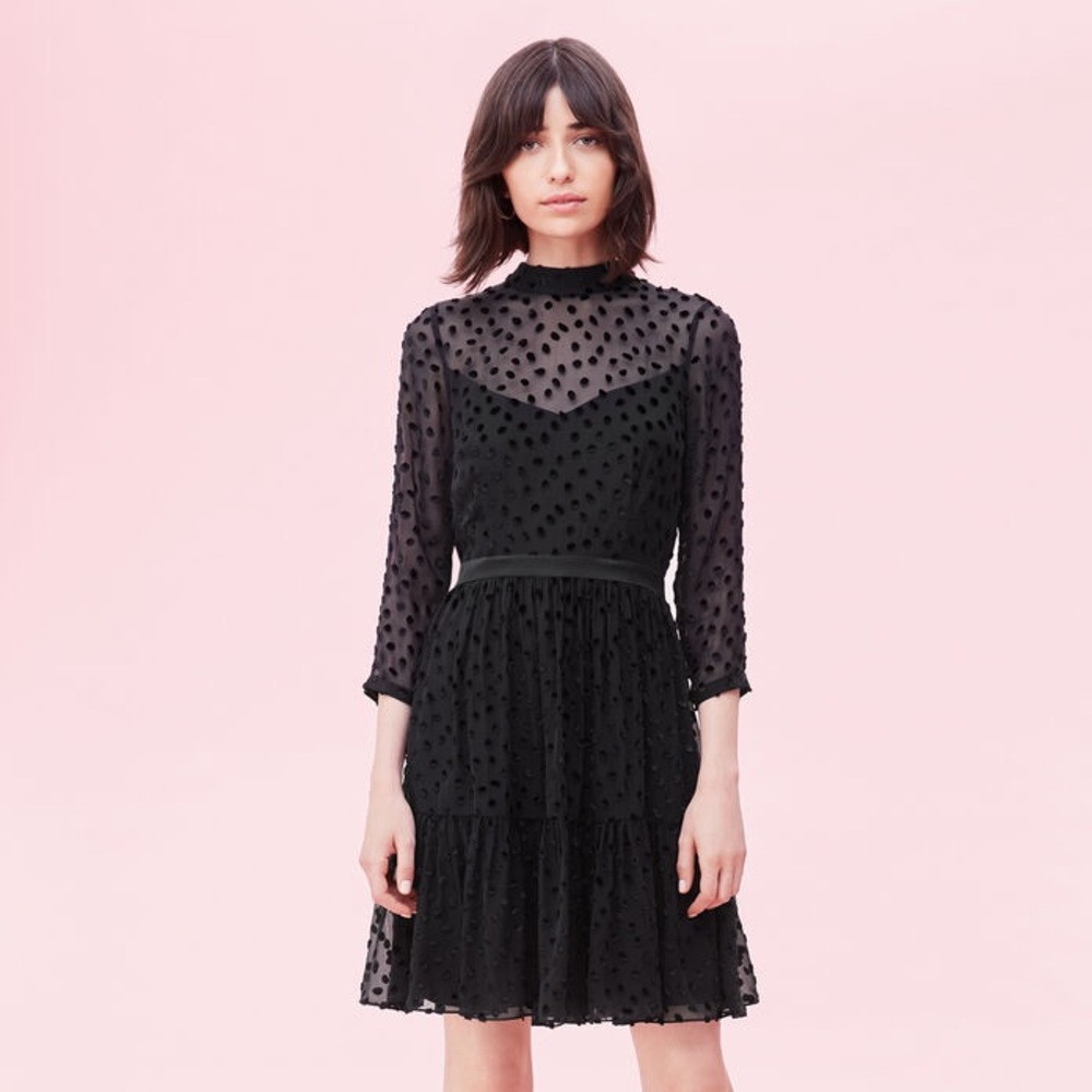 Rebecca Taylor velvet dot Jacquard, new without tags!